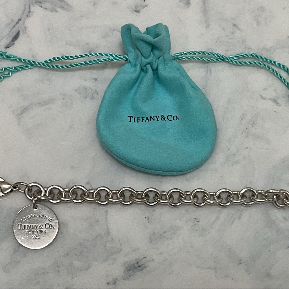 Tiffany & Co. Sterling Silver, Circle Link Bracelet With Pouch